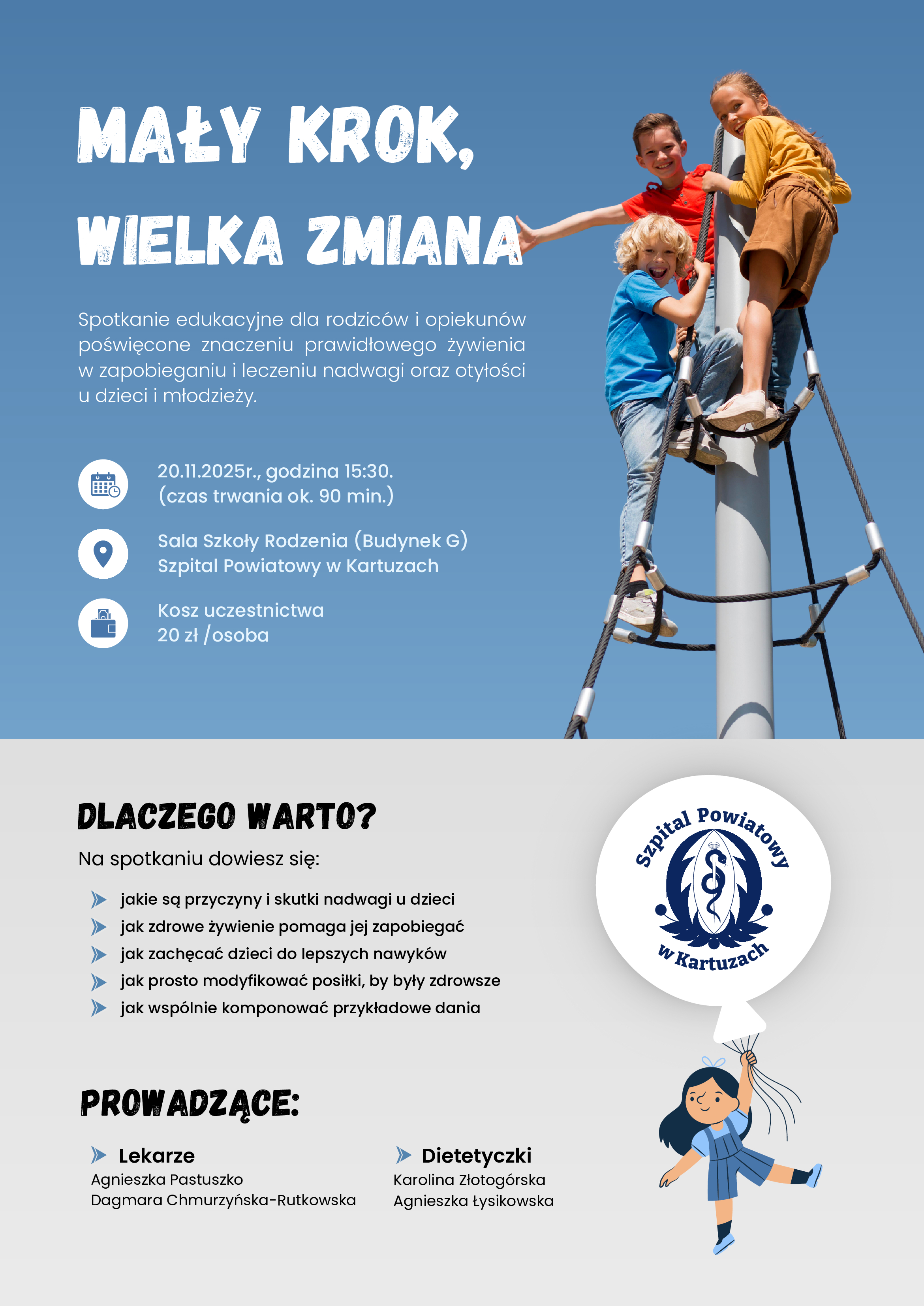 Zapraszamy na spotkanie edukacyjne poświęcone znaczeniu prawidłowego odżywiania dzieci i młodzieży